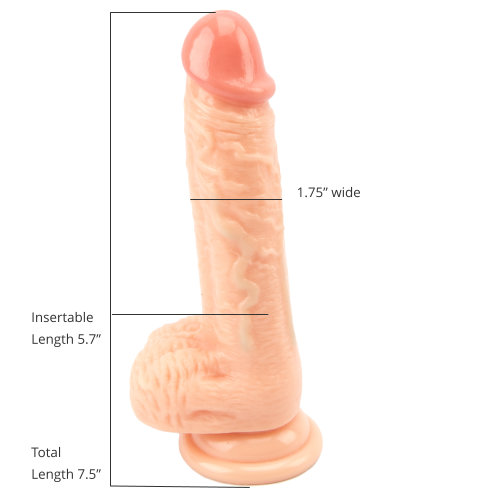 Loving Joy Realistic Dildo with Balls and Suction Cup 7.5 Inch Loving Joy Realistic Dildo with Balls and Suction Cup 7.5 Inch