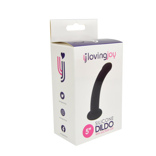 N10885 loving joy curved 5 inch silicone dildo with suction cup PKG 1.jpg