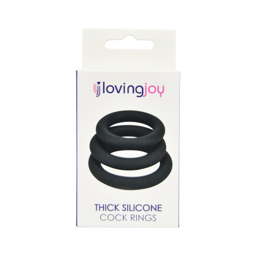 N11708 loving joy thick silicone cock rings 3 pack grey Pkg.jpg