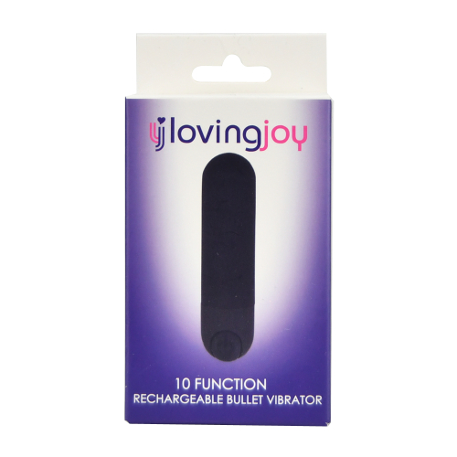 N11766 loving joy 10 function rechargeable bullet vibrator black PKG.jpg