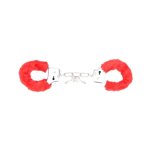 N11851 bound to play heavy duty furry handcuffs red 1.jpg