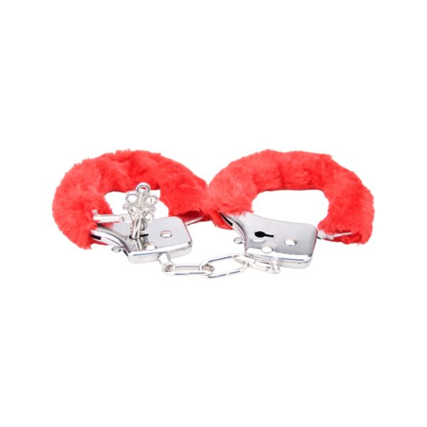 N11851 bound to play heavy duty furry handcuffs red 2.jpg