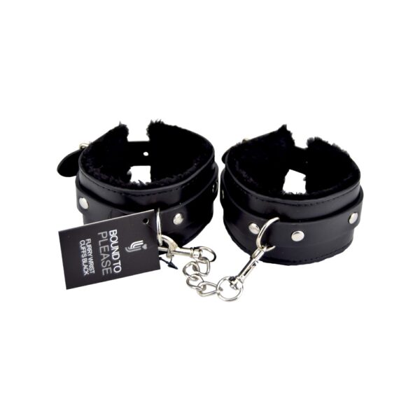 N11932 bound to please furry plush wrist cuffs black.jpg