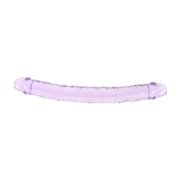 N11950 loving joy 12 inch double dildo purple lying down 3.png