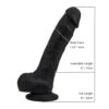 N12033 loving joy 8 inch realistic dildo with suction cup and balls black SIZE 1.jpg