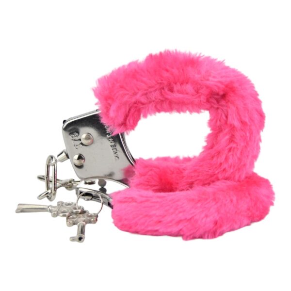 N12138 bound to play heavy duty furry handcuffs pink 3.jpg
