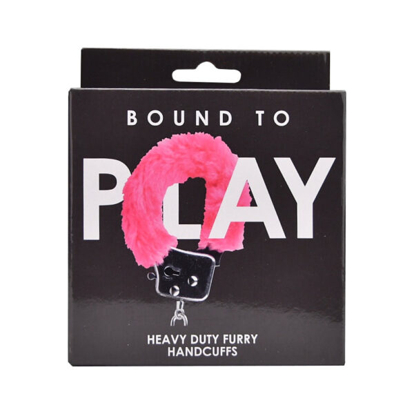 N12138 bound to play heavy duty furry handcuffs pink PKG.jpg