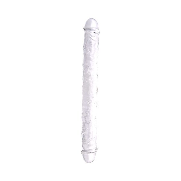 N12190 loving joy 15 inch double ended dildo clear 3.jpg