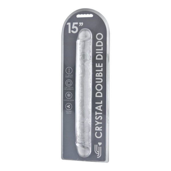 N12190 loving joy 15 inch double ended dildo clear new PKG.jpg