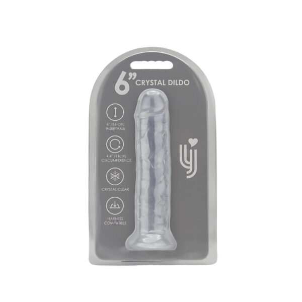 N12304 loving joy 6 inch suction cup dildo clear PKG.jpg