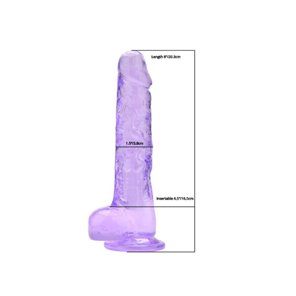 N12310 loving joy 8 inch dildo with balls purple meauserments HR scaled 1.jpg
