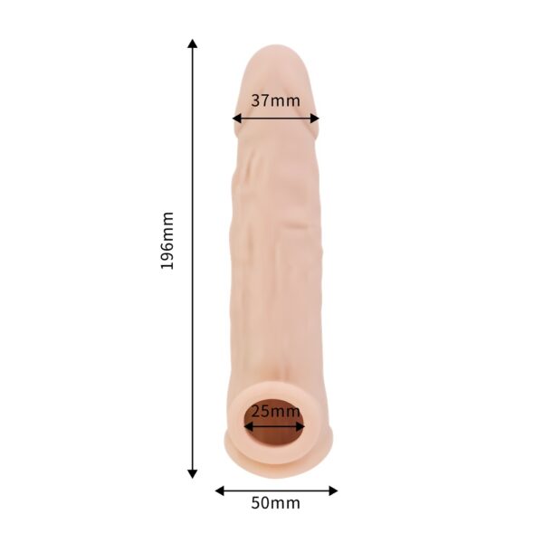 N12370 rev sleeves 8 inch realistic silicone penis extension sleeve 5.jpg