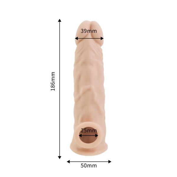 N12371 rev sleeves 7 5 inch girthy realistic silicone penis extension sleeve 5.jpg