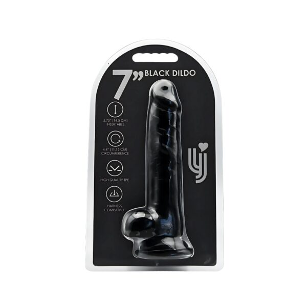 N12628 loving joy 7 inch dildo with balls black 4.jpg