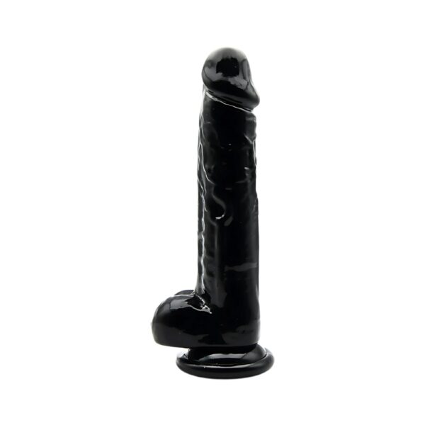 N12629 loving joy 8 inch dildo with balls black 1.jpg