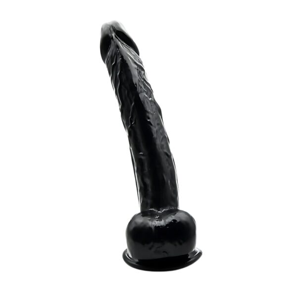 N12631 loving joy 11 inch dildo with balls black 3.jpg