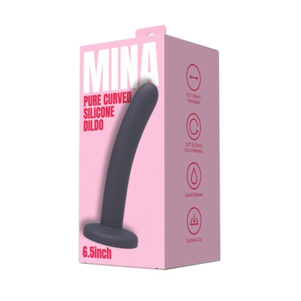Mina Pure Curved Silicone Dildo 6.5 Inch