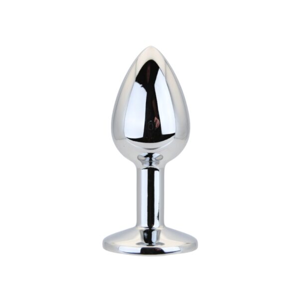 N12814-toosh-silver-metal-butt-plug-small-clear-stone.jpg N12814 toosh silver metal butt plug small clear stone.jpg