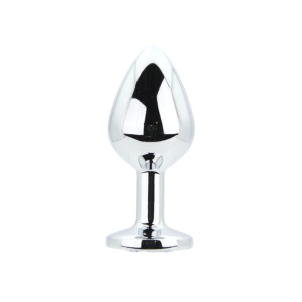 N12815-toosh-silver-metal-butt-plug-medium-clear-stone.jpg N12815 toosh silver metal butt plug medium clear stone.jpg