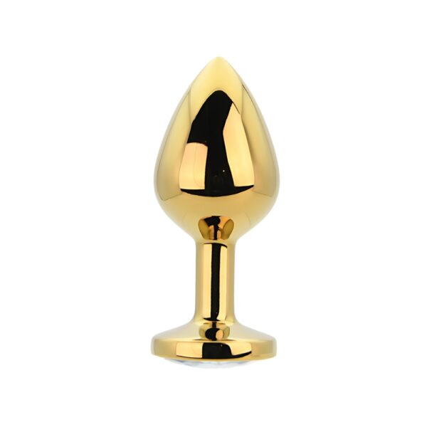 N12818-toosh-gold-metal-butt-plug-medium-clear-stone.jpg N12818 toosh gold metal butt plug medium clear stone.jpg