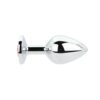Toosh Silver Metal Butt Plug Medium Red Stone Toosh Silver Metal Butt Plug Medium Red Stone