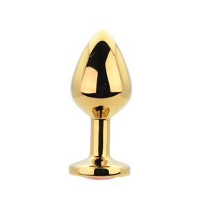 N12824 toosh gold metal butt plug medium red stone.jpg