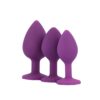 N12841 toosh silicone butt plug purple set of 3 clear stone 1.jpg