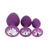 N12841 toosh silicone butt plug purple set of 3 clear stone 3.jpg