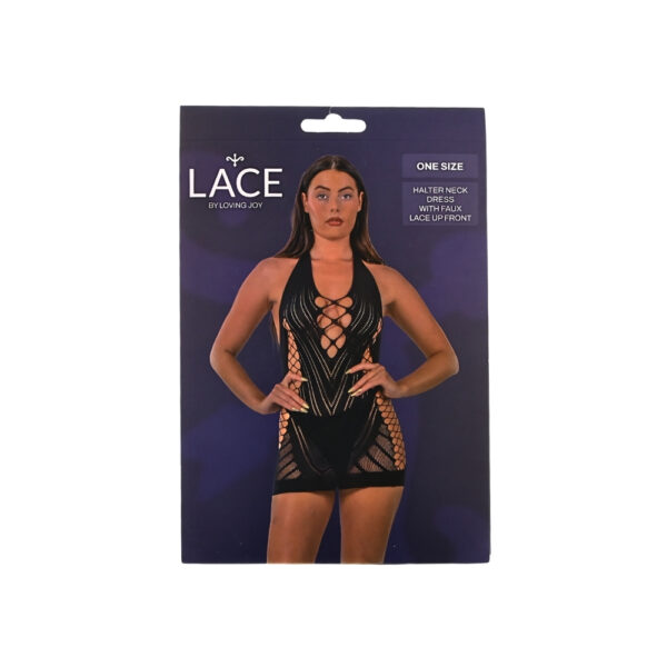 N12931 lace by lj halter neck dress with faux lace up black PKG.jpg