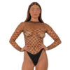 N12934 lace by lj fence net long sleeved thong bodysuit black 1.jpg
