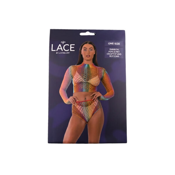 N12936 lace by lj rainbow fence net crop top and bottoms PKG.jpg