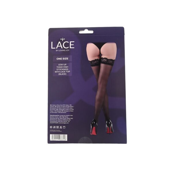 NS8096 lace by lj stay up thigh high stockings with lace top Black PKG BK.jpg