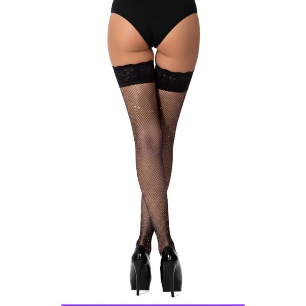 NS8119 lace by lj fishnet thigh high stockings with rhinestones black 2.jpg