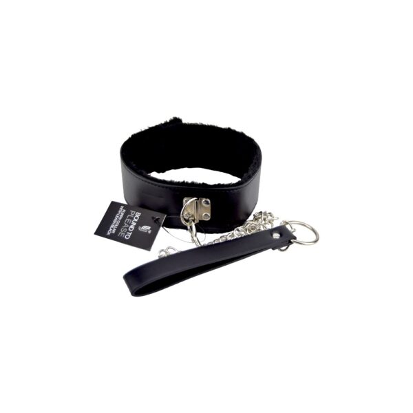 Bound to please furry collar with leash black 3.jpg