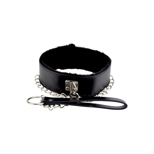 Bound to please furry collar with leash black 5.jpg