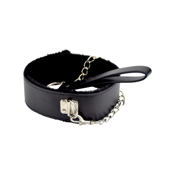 Bound to please furry collar with leash black 6.jpg