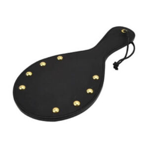 N10783 bound nubuck leather paddle with brass stud detail 1.jpg