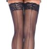 Leg Avenue Sheer Stockings With Backseam-Black Leg Avenue Sheer Stockings With Backseam Black
