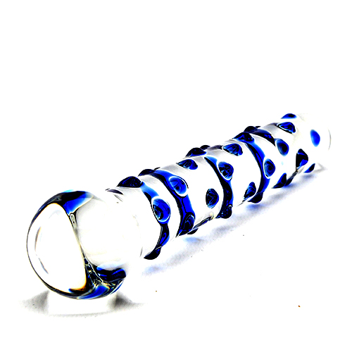 N11034 spectrum nubby textured glass dildo 2 wr.jpg