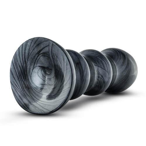 N11082 jet black jack large ribbed butt plug 5 75inches 4.jpg
