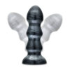 N11082 jet black jack large ribbed butt plug 5 75inches 5.jpg