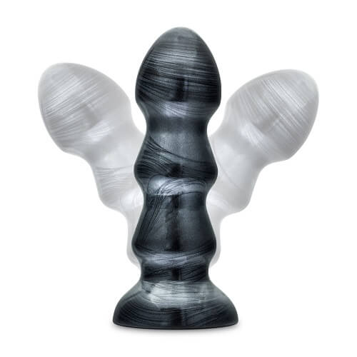 N11082 jet black jack large ribbed butt plug 5 75inches 5.jpg
