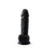 N11122 8 5 inch realistic silicone dual density girthy dildo with suction cup with balls black 3.jpg