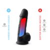 N11122 8 5 inch realistic silicone dual density girthy dildo with suction cup with balls black 5.jpg