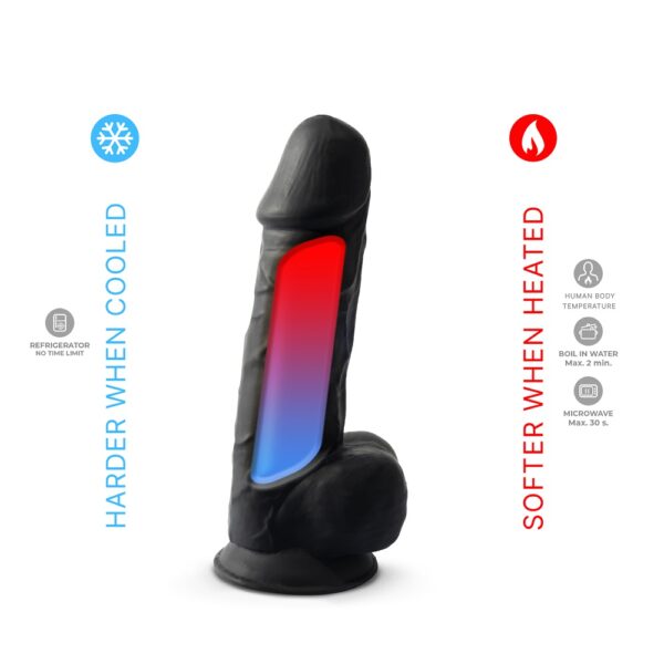 N11122 8 5 inch realistic silicone dual density girthy dildo with suction cup with balls black 5.jpg