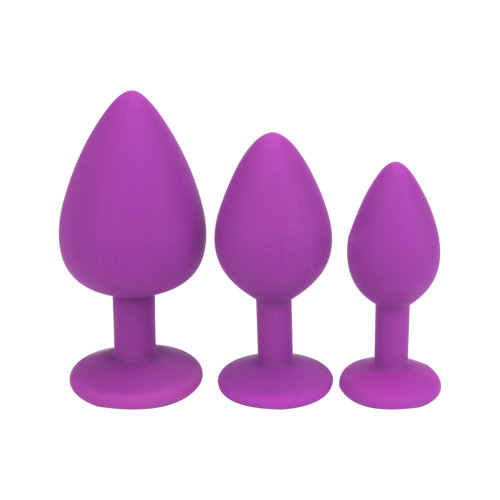 N11237 loving joy jewelled silicone butt plug purple trio.jpg