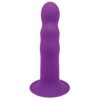 N11689 Dual Density Cushioned Core Vibrating sc Ribbed Silicone Dildo 7Inch 1.jpg