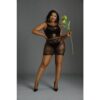 N12127 Moonlight Black Cut Out Floral Mini Dress Plus Size 3.jpg