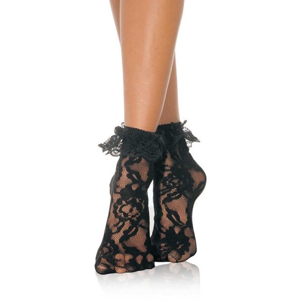 N12613 leg avenue lace ankle socks wruffle trim 2.jpg
