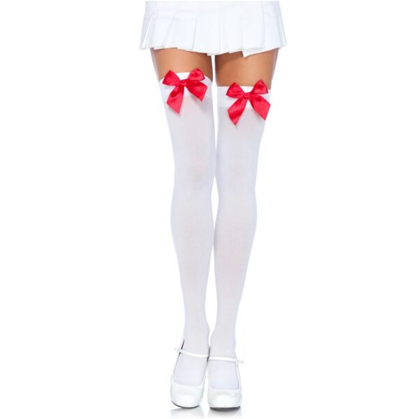 N9243 nylon thigh highs with bow 2 1.jpg